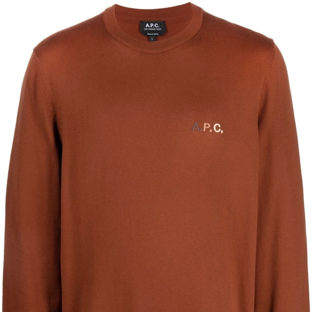 APC logo-embroidered cotton sweatshirt